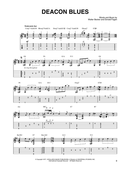 Deacon Blues - Steely Dan (Solo Guitar)