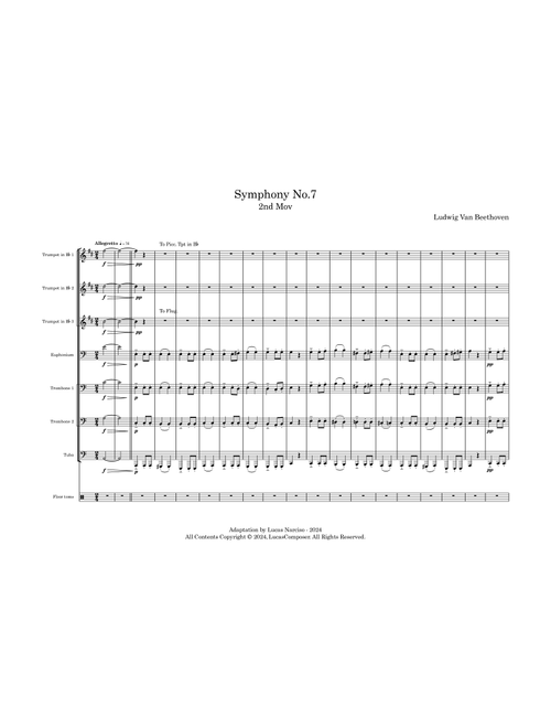 Symphony No. 7, 2nd movement (Arr. Lucas Narciso) - Ludwig Van Beethoven (Brass Ensemble)