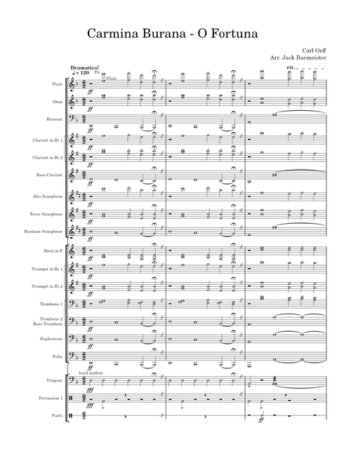 Carmina Burana - O Fortuna (Concert Band Arrangement)