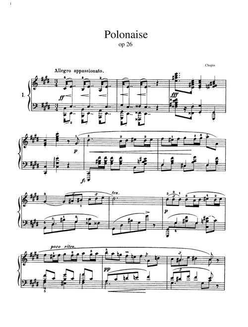 Chopin- Polonaise in C sharp minor Op. 26 No. 1 (Arr. Harry Sebastian) (Piano Solo)