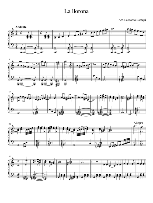 La Llorona - Arr.Leonardo Ramqui