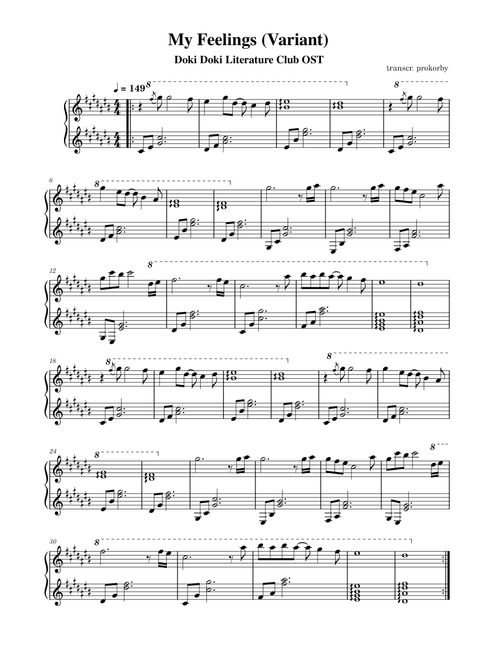 [DDLC OST] My Feelings (Variant) – Dan Salvato