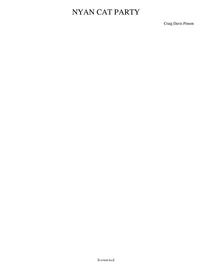 NYAN CAT PARTY Sheet music for in bflat, Saxophone alto