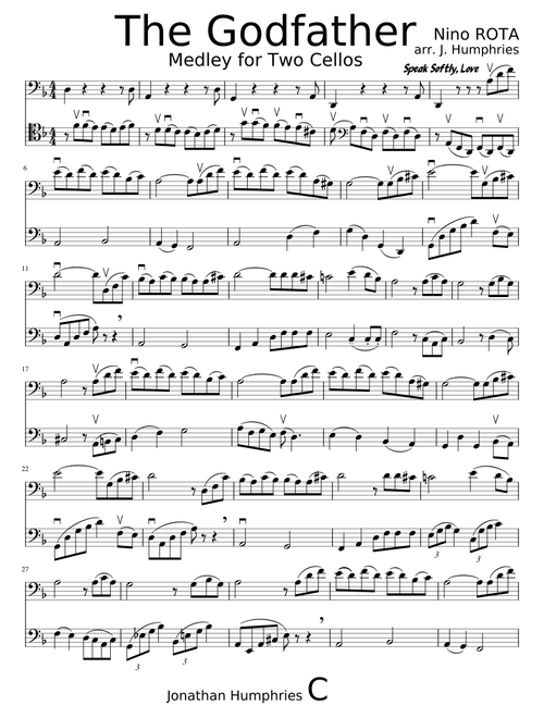 THE GODFATHER Medley for 2 Cellos NINO ROTA