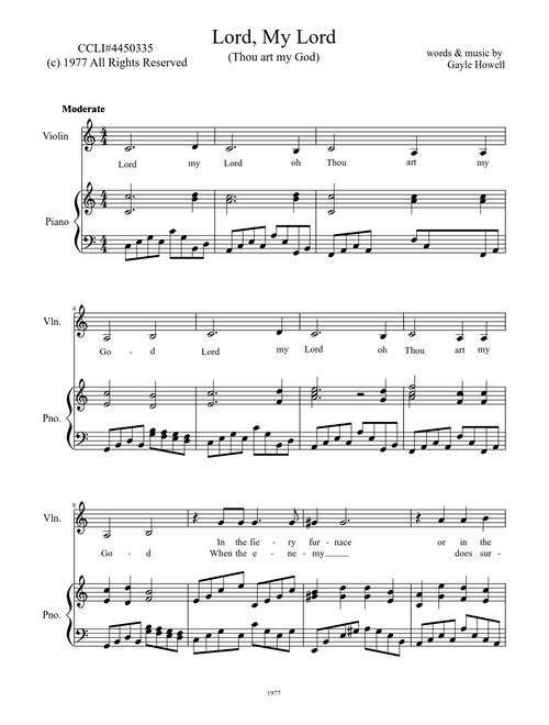Lord, My Lord (Thou art my God)