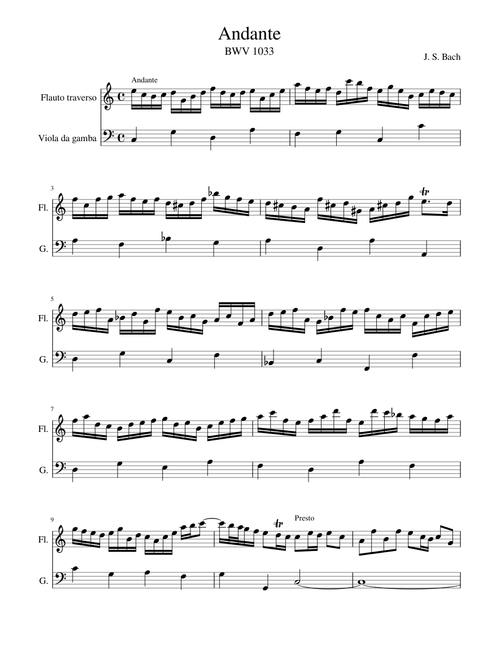 BWV 1033 - Andante