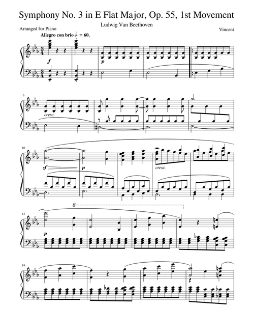 Beethoven - Symphony No. 3 in E Flat Major, Op. 55, 1st Movement