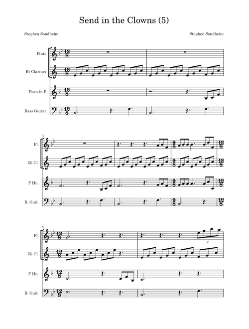 Send in the clowns – Stephen Sondheim Send in the Clowns 5