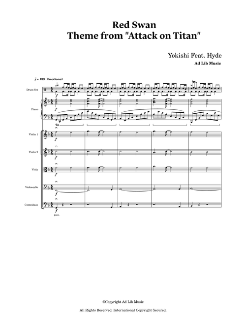 Red Swan (Arr. Music Ad Lib) - Yoshiki (String Quartet)