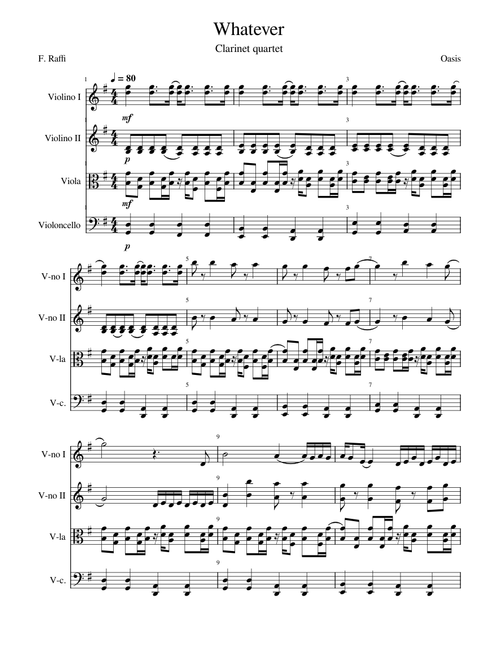 Whatever – Oasis Whatever quartet