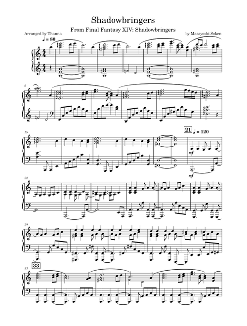 ThannaScore | Free sheet music | Download PDF or print on