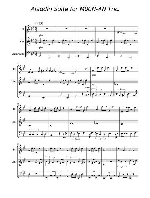 Aladdin medley Trio