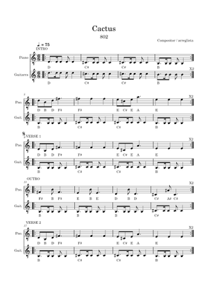 Cactus - Gustavo Cerati Sheet Music with Chords for Flute (Solo) |  MuseScore.com