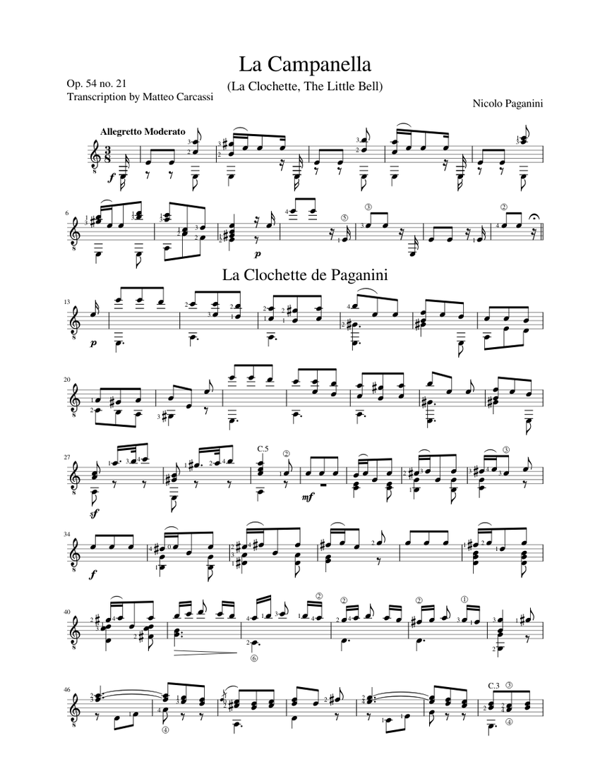 CINQ　カムパネラCampanella SONG2 La Campanella - Grandes Etudes de Paganini, S. 141-3 - song and