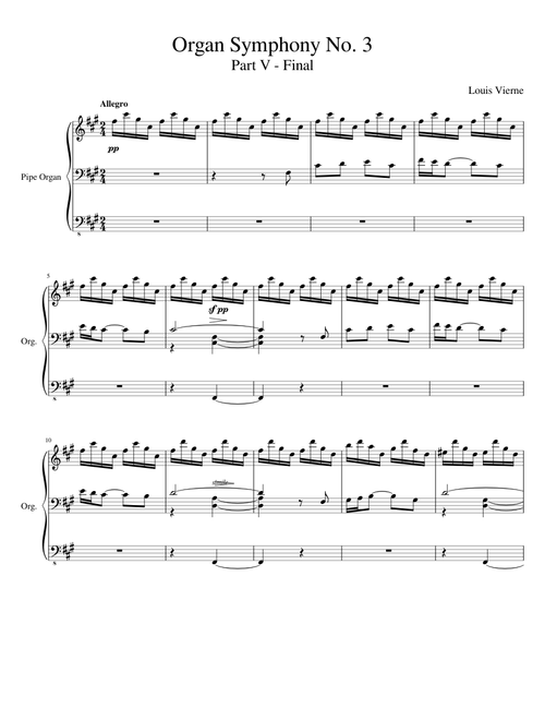 Vierne Organ Symphony No. 3 - Part V. Final