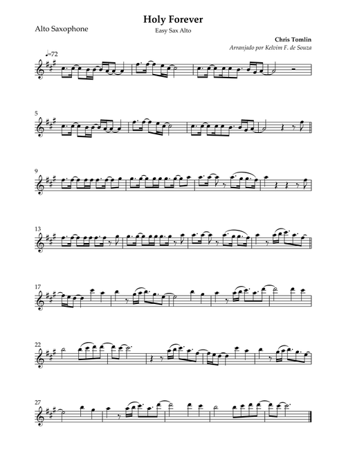 Holy Forever (Arr. Kelvim Fernandes de Souza) - Chris Tomlin (Alto Sax Solo)