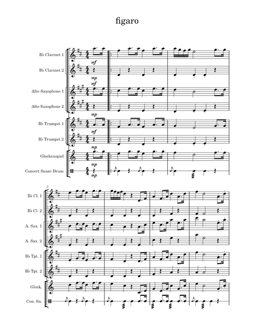 March from the marriage of figaro – (slow march of the Coldstream guards)