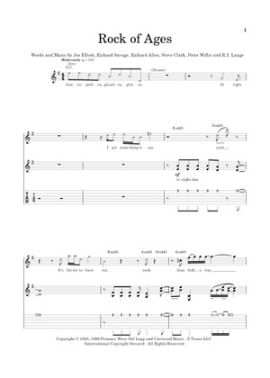 Rock of Ages - Def Leppard (Marching Band) Sheet Music for