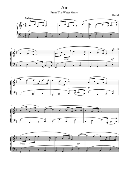 Air - From 'The Water Music'
