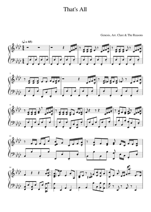 Play Official version of That's All Sheet Music by Genesis for
