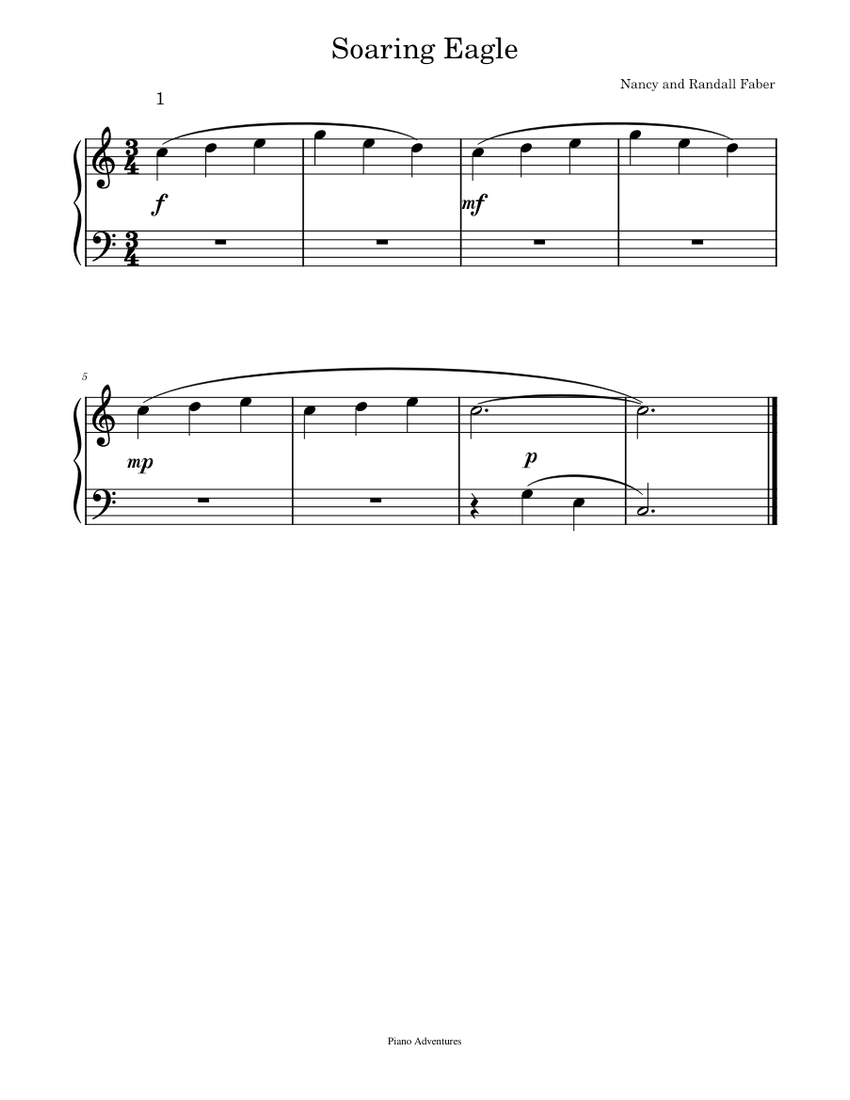 Soaring Eagle Sheet Music for Piano (Solo) easy | MuseScore.com