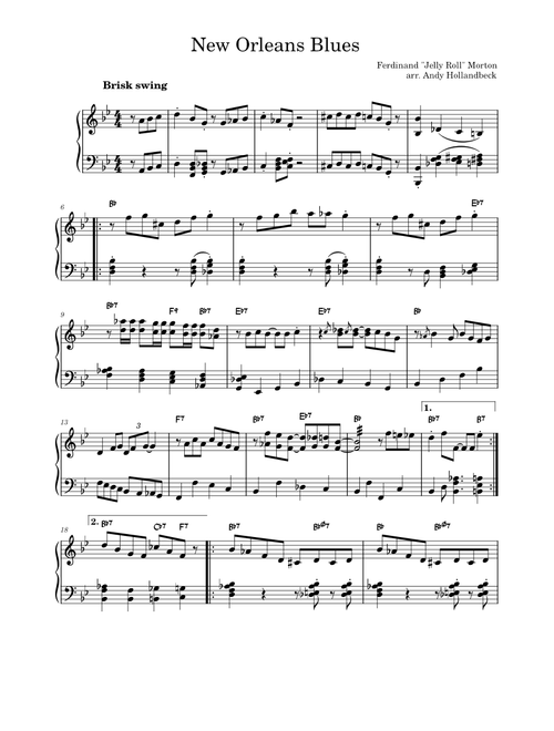 New Orleans Blues – Jelly Roll Morton