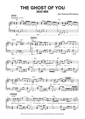 Free The Ghost Of You by My Chemical Romance sheet music