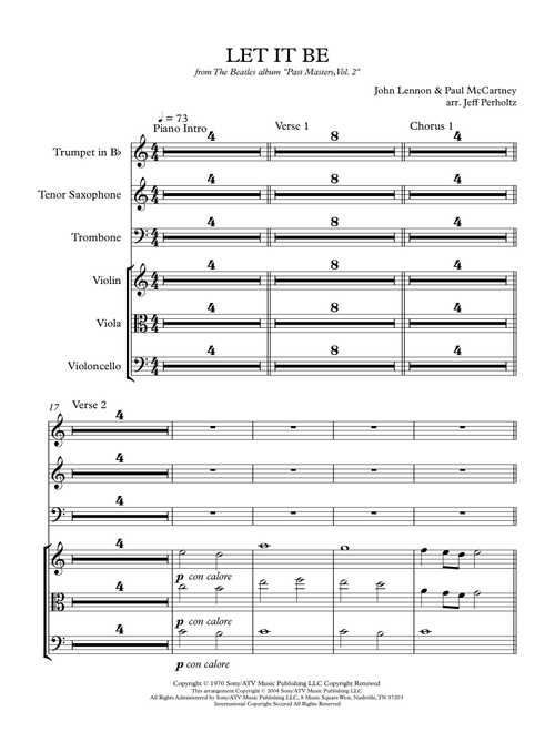 Let It Be (Arr. Jeff Perholtz) - The Beatles, Kris Allen (Large Ensemble)