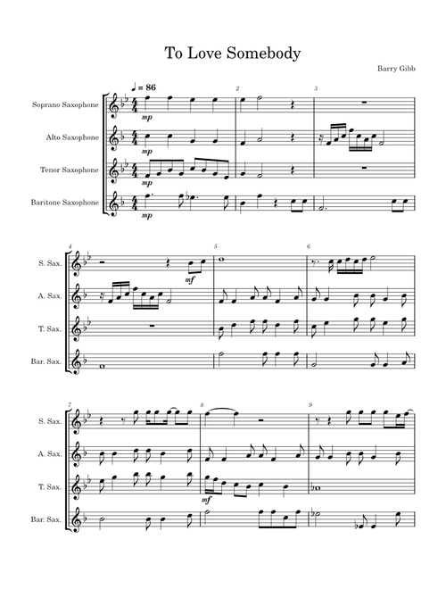 To love somebody – Bee Gees