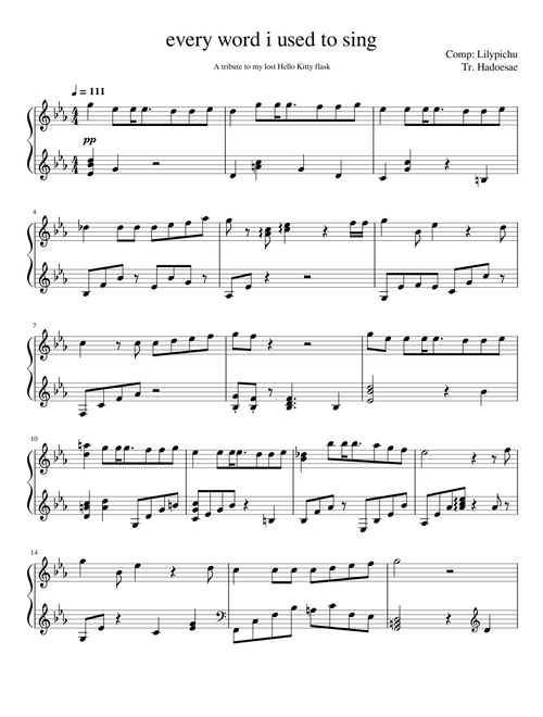 every word i used to sing