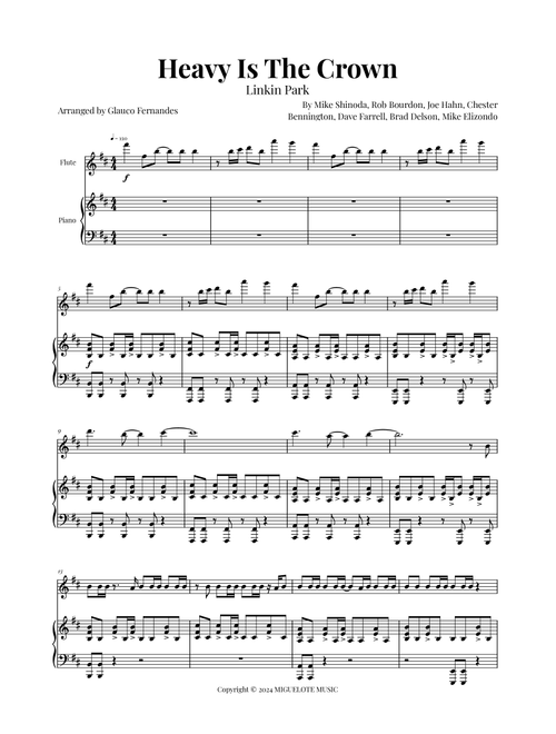 Heavy Is The Crown (Arr. Glauco Fernandes) - Linkin Park (Flute and Piano)