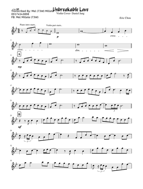 Unbreakable Love Eric Chou Violin cover Daniel Jang