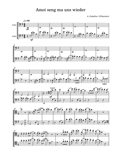 Amoi Seg' Ma Uns Wieder (Arr. Katrin Banhierl) - Anthony Christopher Britten (Cello Duet)