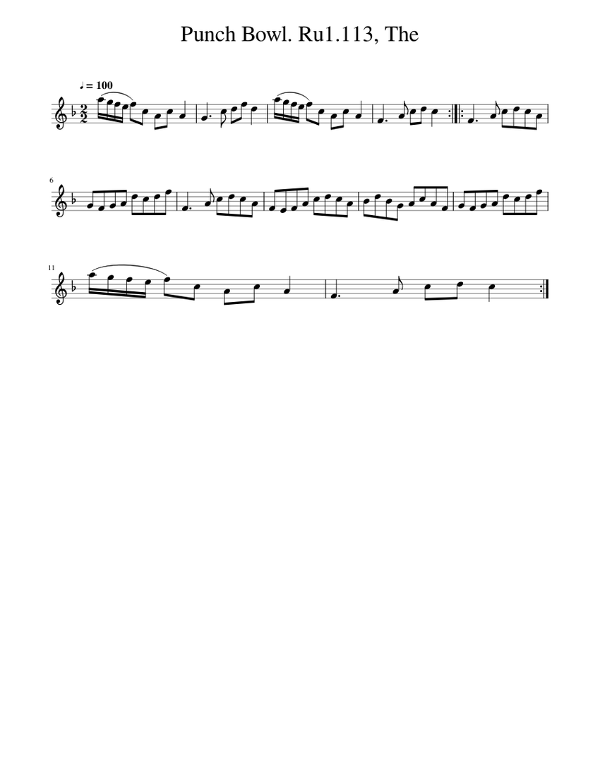 The Punch Bowl. Ru1.113 piano tutorial
