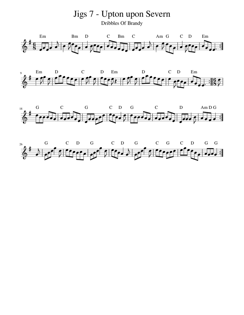 Jigs 7 Upton upon Severn Sheet music for Piano (Solo)