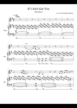 Play Official version of If I Ain't Got You Sheet Music by Alicia