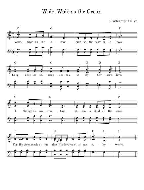 Wide, Wide as the Ocean - Charles Austin Miles
