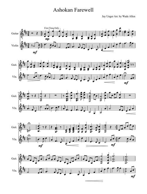 Ashokan Farewell (Violin and Guitar)