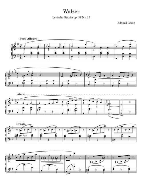 Walzer - Edvard Grieg