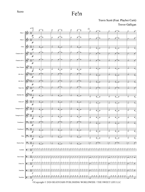 Fe!n (Feat. Playboi Carti) (Arr. Trevor Galligan) - Travis Scott (Marching Band)