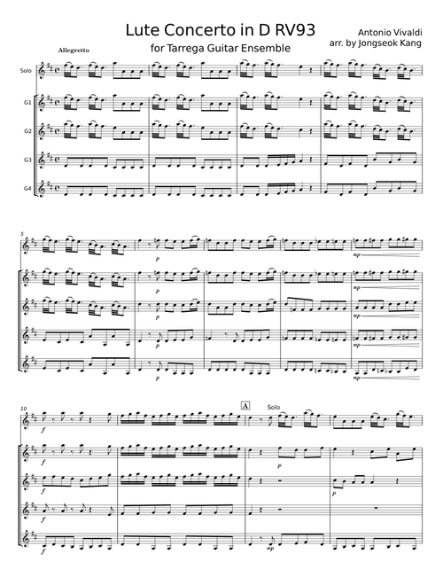 Largo theme from lute concerto in d major - Antonio Vivaldi