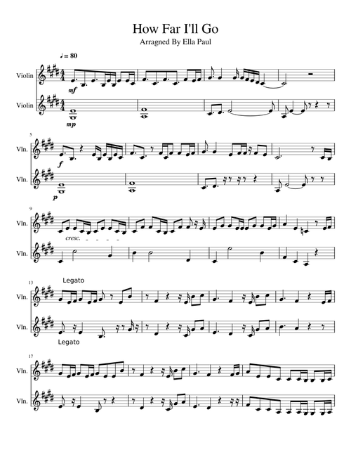 "How Far I'll Go" from Moana