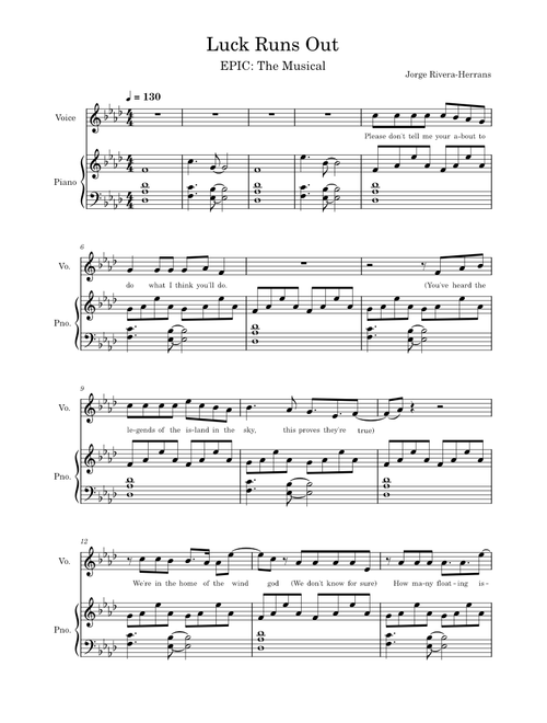 Luck Runs Out – EPIC: The Musical