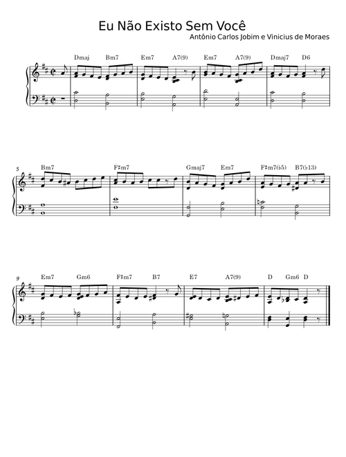 Eu nao existo sem voce - Antônio Carlos Jobim