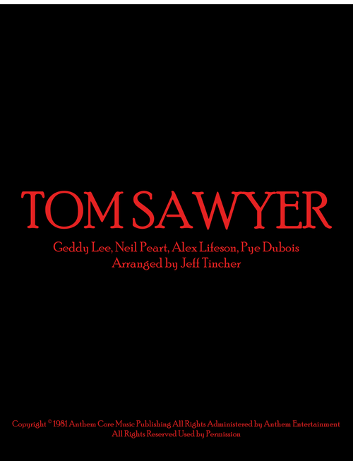 Tom Sawyer (Arr. Jeff Tincher) - Rush (Piano-Vocal-Guitar (Piano Accompaniment))