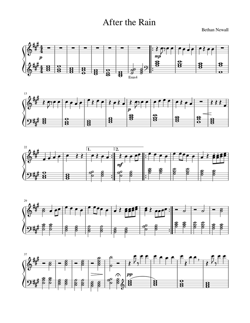 ＢＢ楽譜「AFTER THE RAIN」SAMMY NESTICO（絶版） BB楽譜「AFTER THE RAIN」SAMMY NESTICO（絶版） （After the