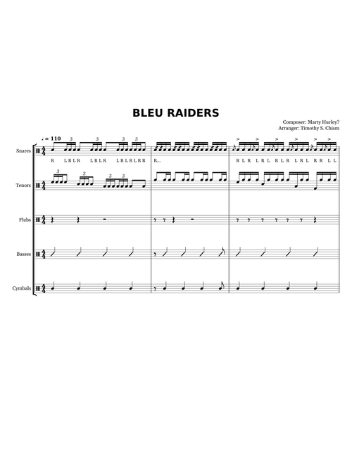 BLEU RAEDERS - 3 basses