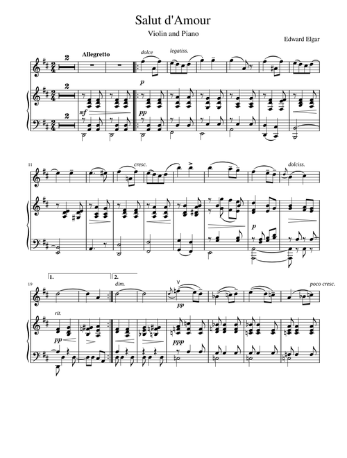 Salut d'amour, Op.12 in D Major – Edward Elgar