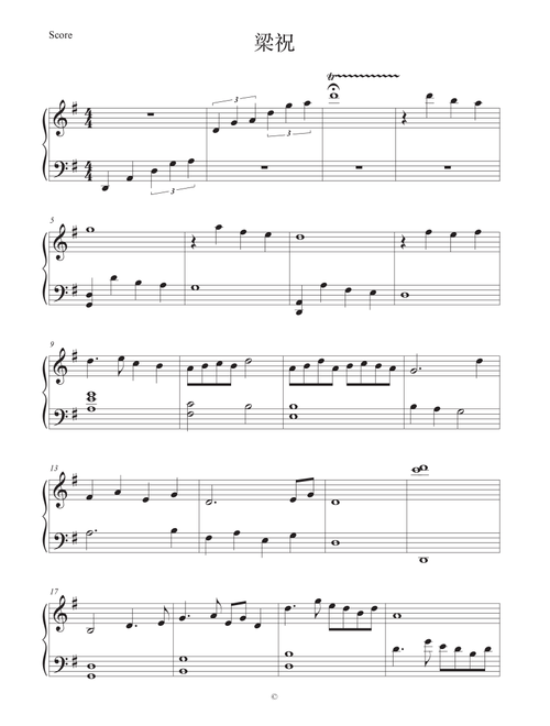 The Butterfly Lovers (Arr. Cathy Pate) - Zhanhao He (Piano Solo)