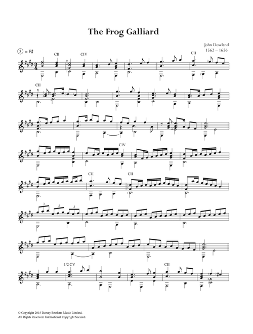 The Frog Galliard - John Dowland (Easy Guitar)